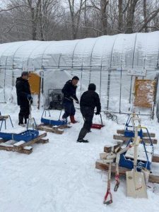 会場設営の準備作業